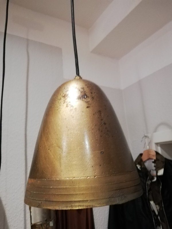 Deckenlampe, Metall, gold antik